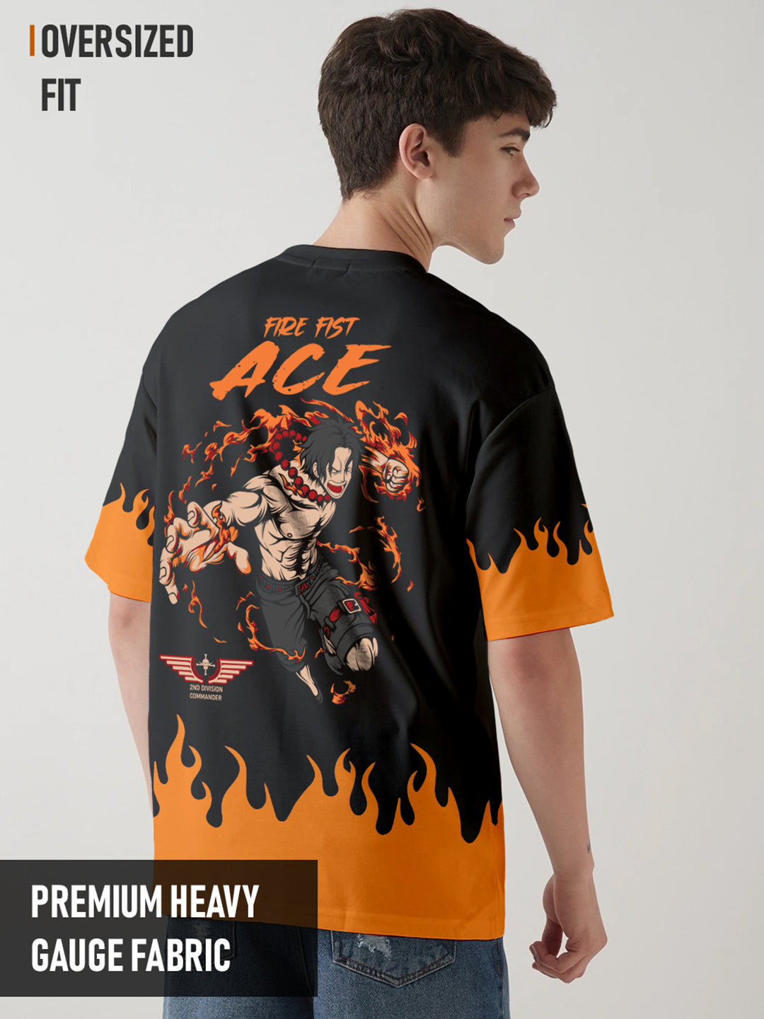 One Piece Fire Fist Ace Oversized T-Shirt