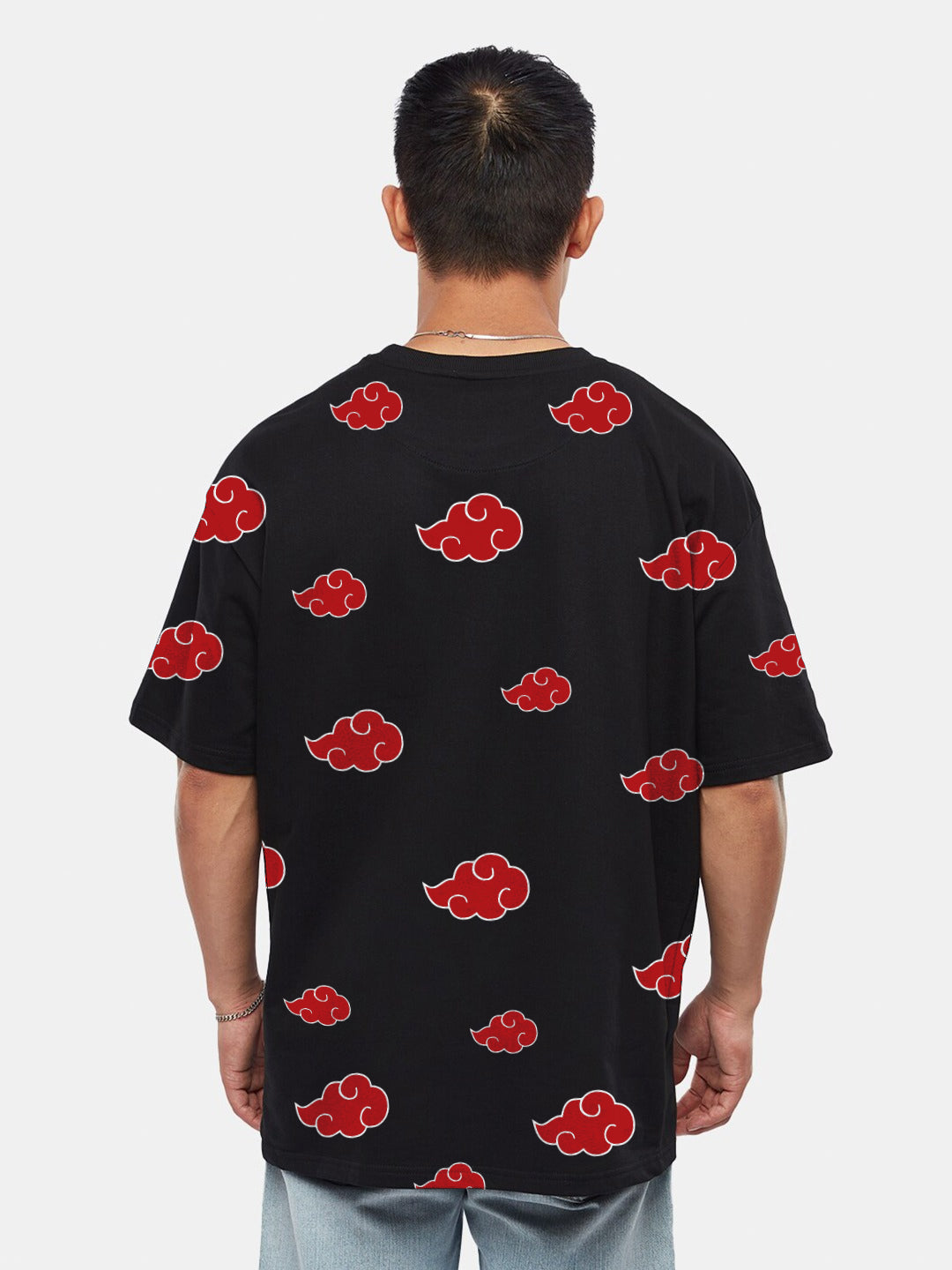Naruto Akatsuki Pattern Oversized T-Shirt