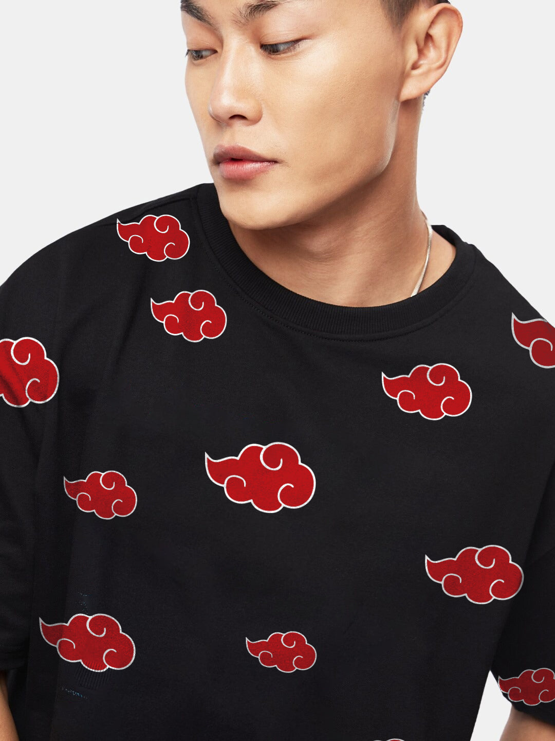 Naruto Akatsuki Pattern Oversized T-Shirt