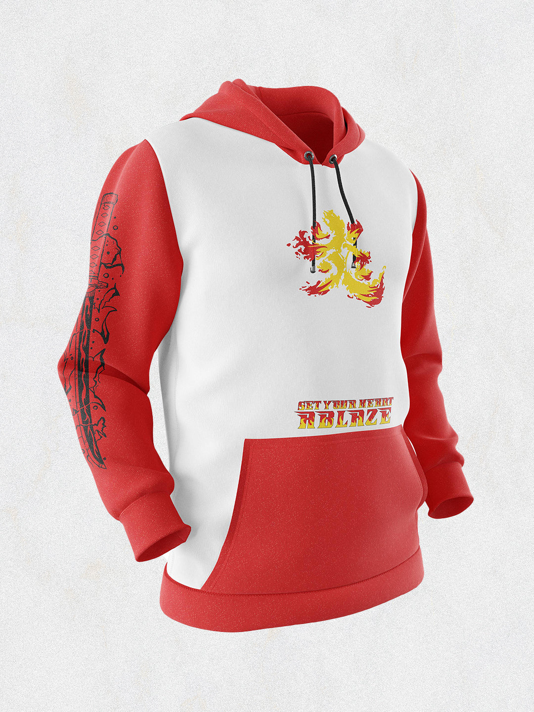 Rengoku Flame Hasira Demon Slayer Multicolor Hoodie